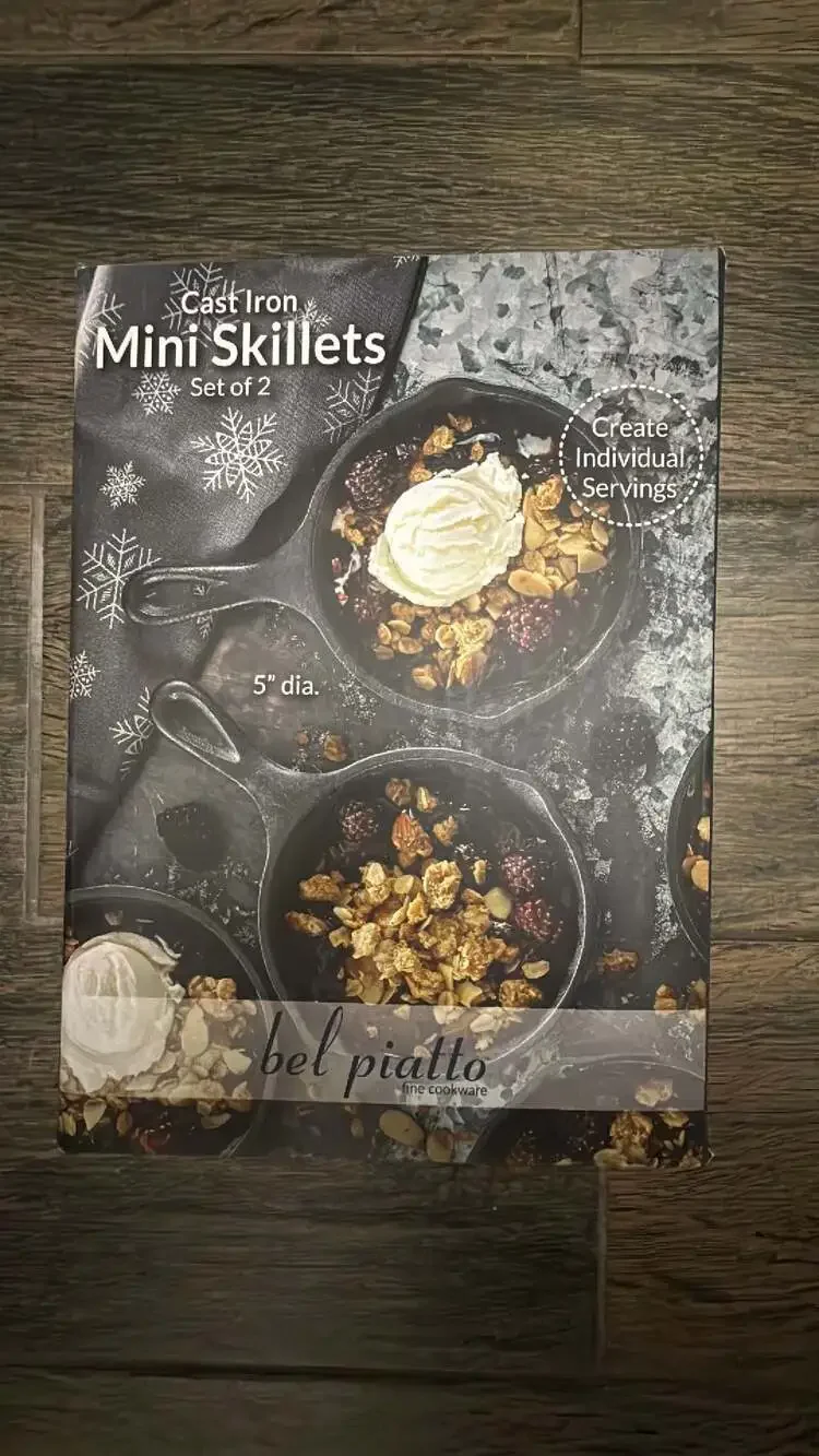 Bel Piatto Mini Cast Iron Skillets - Set Of 2 - 5 Inches Wide
